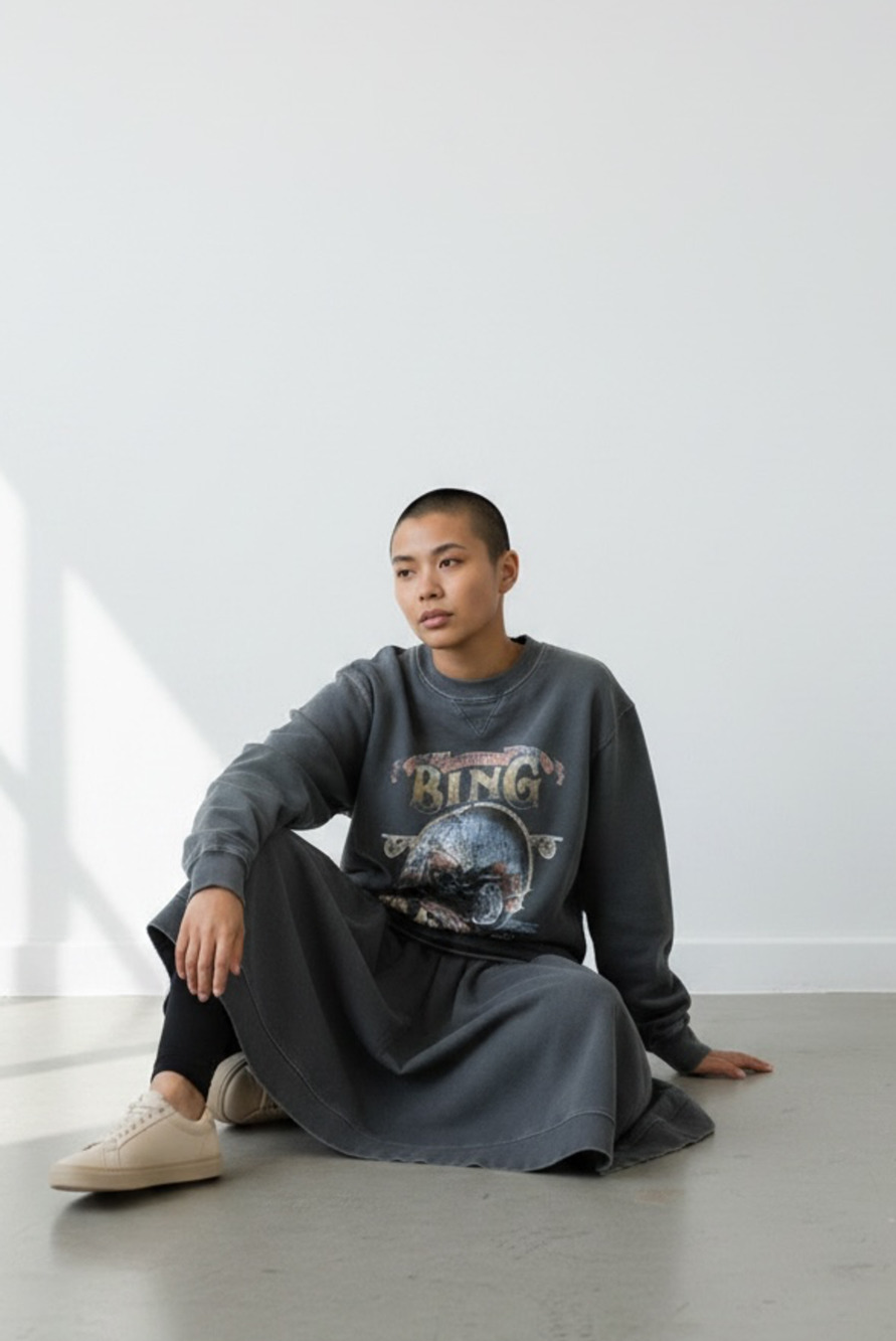 Anine Bing Vintage Los Angeles desert tour sweatshirt - Charcoal